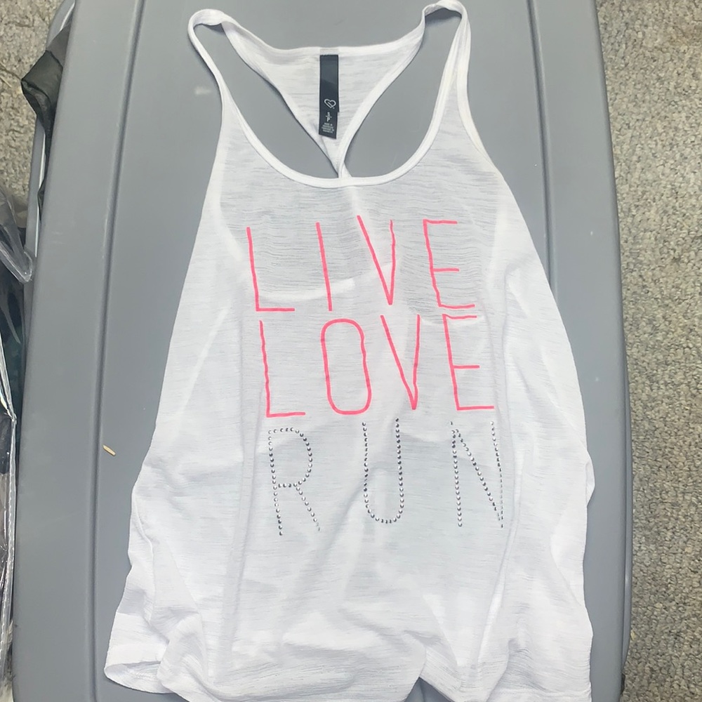 - White love love run shirt